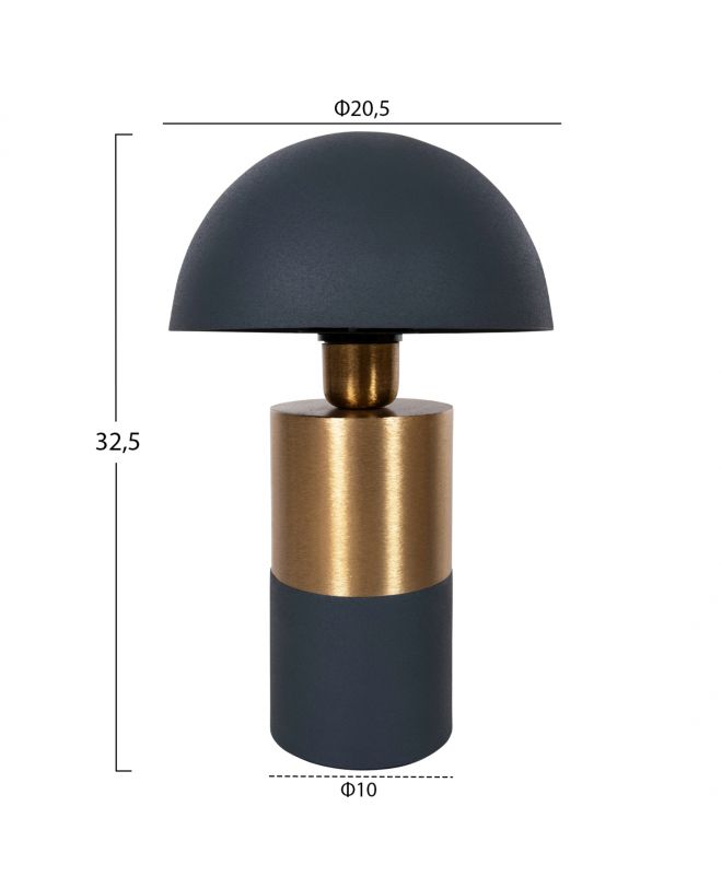 ΕΠΙΤΡΑΠΕΖΙΟ ΦΩΤΙΣΤΙΚΟ PUNE HM4245.05 ΜΕΤΑΛΛΟ ΣΕ ΜΠΛΕ ΑΝΘΡΑΚΙ-ΧΡΥΣΟ Φ20,5x32,5Υεκ.
