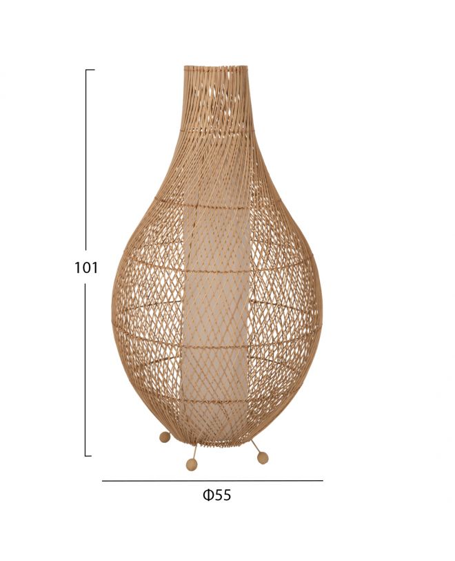 ΦΩΤΙΣΤΙΚΟ ΔΑΠΕΔΟΥ HM7835 RATTAN ΣΕ ΦΥΣΙΚΟ ΧΡΩΜΑ Φ55x101Υεκ.