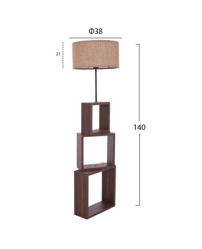 ΦΩΤΙΣΤΙΚΟ ΔΑΠΕΔΟΥ MDF ΚΑΡΥΔΙ HM7608.01 Φ38x140 εκ.
