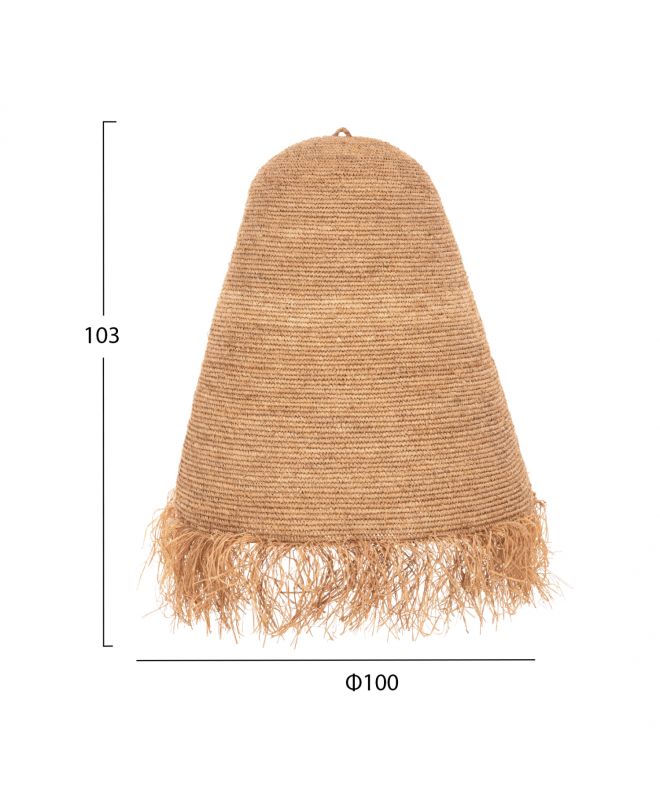 ΦΩΤΙΣΤΙΚΟ ΟΡΟΦΗΣ ΚΡΕΜΑΣΤΟ HM4030 RATTAN ΣΕ ΦΥΣΙΚΟ Φ100x100-103Υεκ.