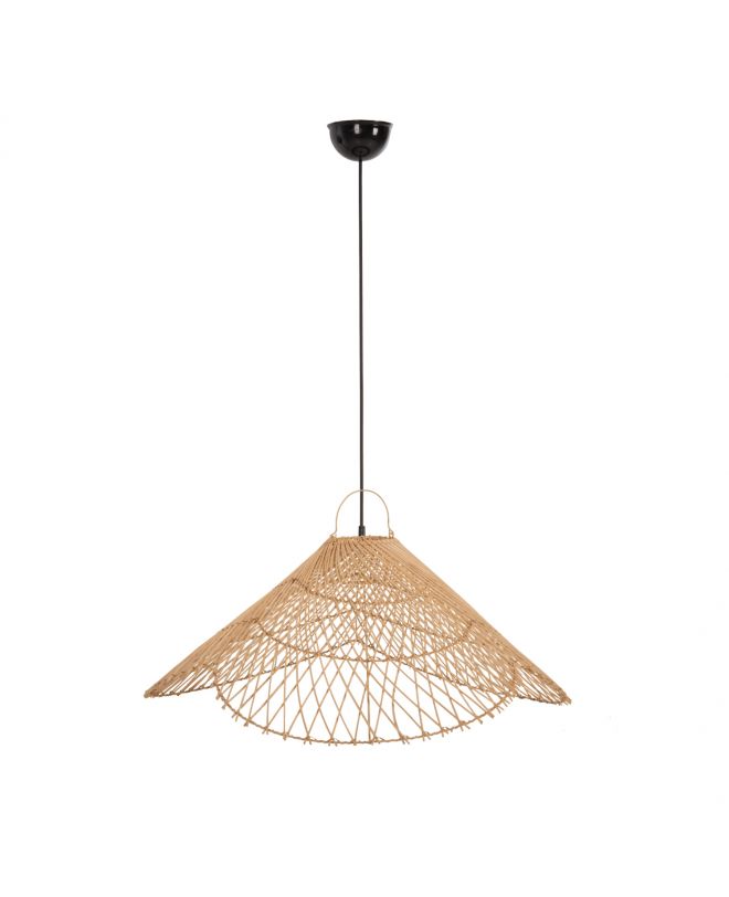 ΦΩΤΙΣΤΙΚΟ ΟΡΟΦΗΣ ΚΡΕΜΑΣΤΟ HM7879.02 RATTAN ΣΕ ΦΥΣΙΚΟ ΧΡΩΜΑ Φ80x31-40Υ εκ.