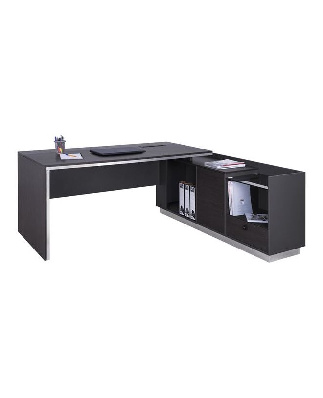 ΓΡΑΦΕΙΟ ΕΠΑΓΓΕΛΜΑΤΙΚΟ ΔΕΞΙΑ ΓΩΝΙΑ ROSEWOOD HM2086R 180X170X76Υ εκ.