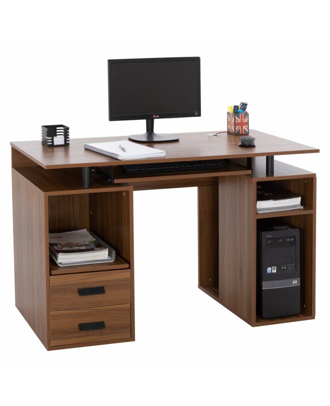 ΓΡΑΦΕΙΟ ΜΕΛΑΜΙΝΗΣ STATUS HM2026.03 WALNUT 120Χ55Χ76 εκ.