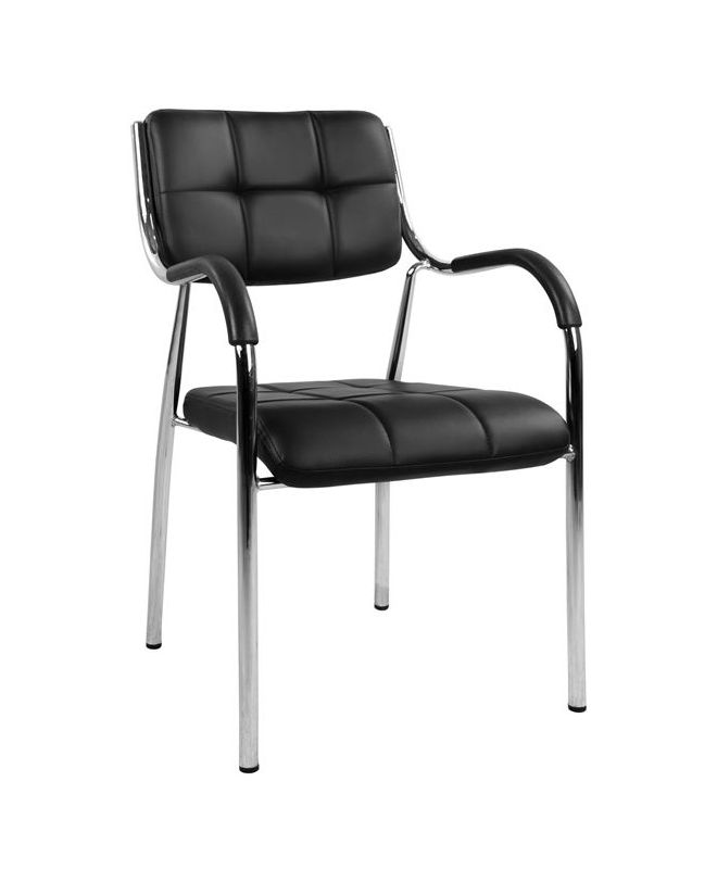 ΚΑΡΕΚΛΑ ΕΠΙΣΚΕΠΤΗ ΓΡΑΦΕΙΟΥ HM1018.01 ΜΑΥΡΟ PU 54x52x87 εκ.