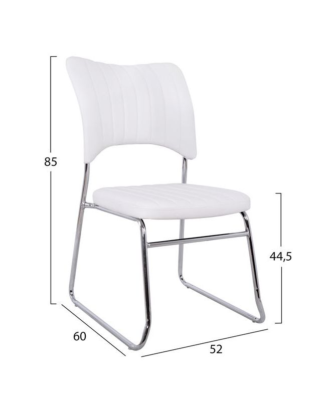 ΚΑΡΕΚΛΑ ΕΠΙΣΚΕΠΤΗ HM1071.02 ΛΕΥΚΗ 52x60x85 εκ.