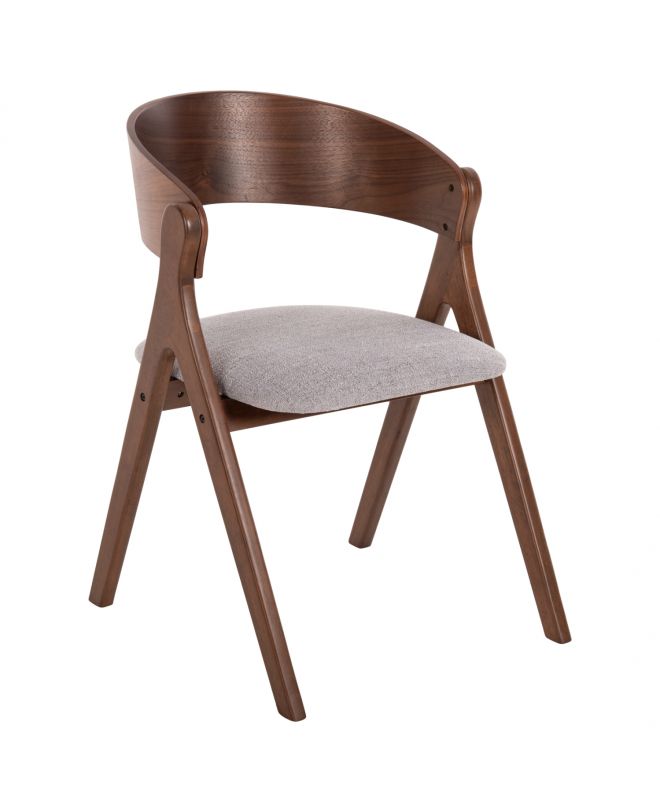 ΚΑΡΕΚΛΑ NEKKER HM9739.01 RUBBERWOOD ΣΕ ΚΑΡΥΔΙ-ΓΚΡΙ ΥΦΑΣΜΑ ΚΑΘΙΣΜΑ 56x55x78Yεκ.
