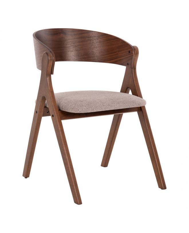 ΚΑΡΕΚΛΑ NEKKER HM9739.02 RUBBERWOOD ΣΕ ΚΑΡΥΔΙ-ΜΠΕΖ ΥΦΑΣΜΑ ΚΑΘΙΣΜΑ 56x55x78Yεκ.
