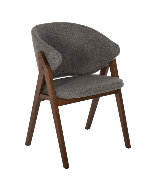 ΚΑΡΕΚΛΑ HANA HM9746.02 RUBBERWOOD ΣΕ ΚΑΡΥΔΙ ΧΡΩΜΑ-ΓΚΡΙ ΥΦΑΣΜΑ 55x60x84Yεκ.
