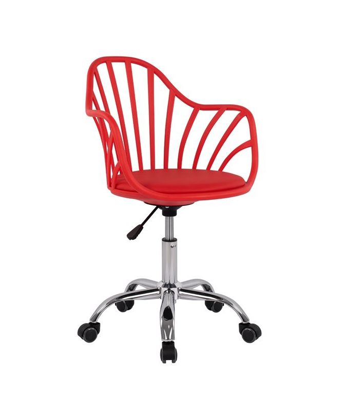ΚΑΡΕΚΛΑ ΓΡΑΦΕΙΟΥ BECKY HM8457.04 ΣΕ ΚΟΚΚΙΝΟ ΧΡΩΜΑ 57Χ57Χ96 ΕΚ