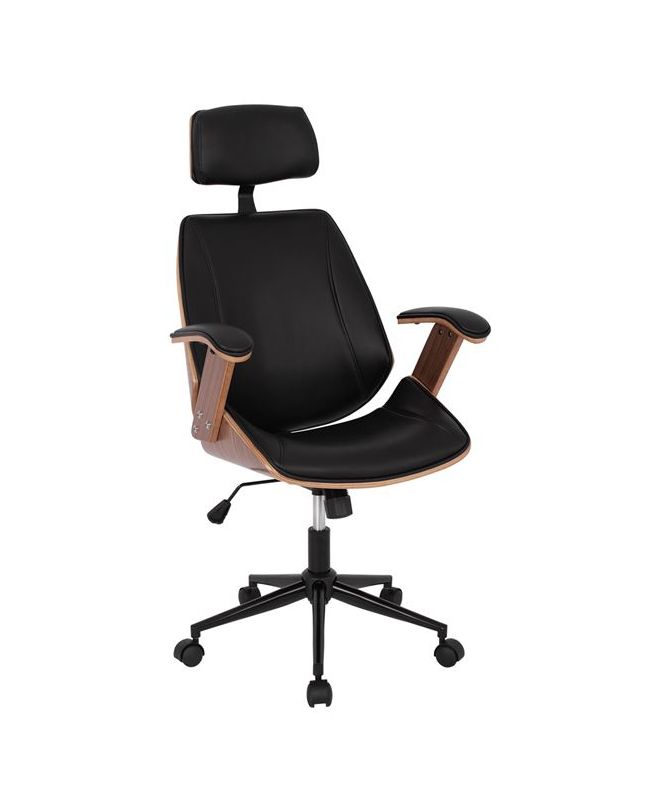 ΚΑΡΕΚΛΑ ΓΡΑΦΕΙΟΥ ΔΙΕΥΘΥΝΤΙΚΗ SUPERIOR PRO HM1109.01 ΚΑΡΥΔΙ-ΜΑΥΡO PU 63x67x123Yεκ.