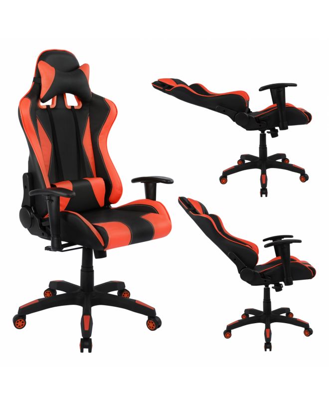 ΚΑΡΕΚΛΑ ΓΡΑΦΕΙΟΥ GAMING HM1062.01 SPEED ΜΑΥΡΟ ΚΟΚΚΙΝΟ PU 68,5 x 71,5 x 133,5 εκ.