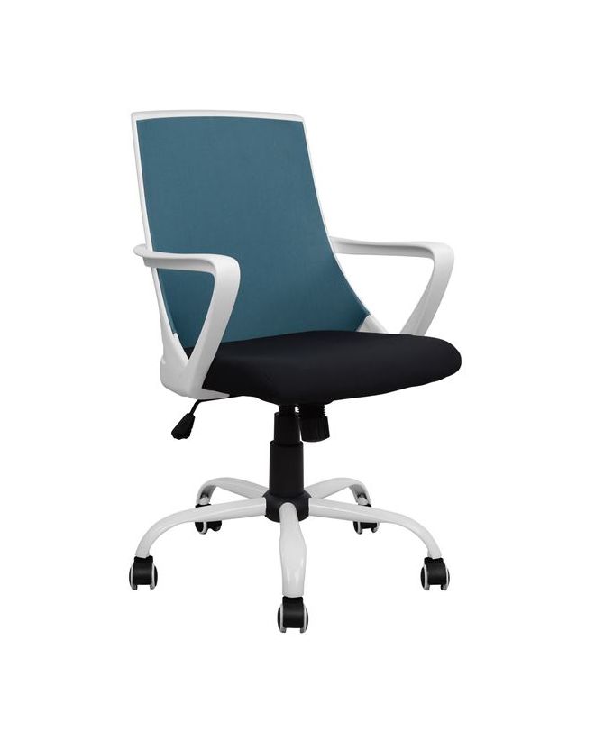 ΚΑΡΕΚΛΑ ΓΡΑΦΕΙΟΥ HM1053.06 ΜΠΛΕ MESH & ΠΟΔΙ ΜΕΤΑΛΛΙΚΟ 58x59x103 εκ.