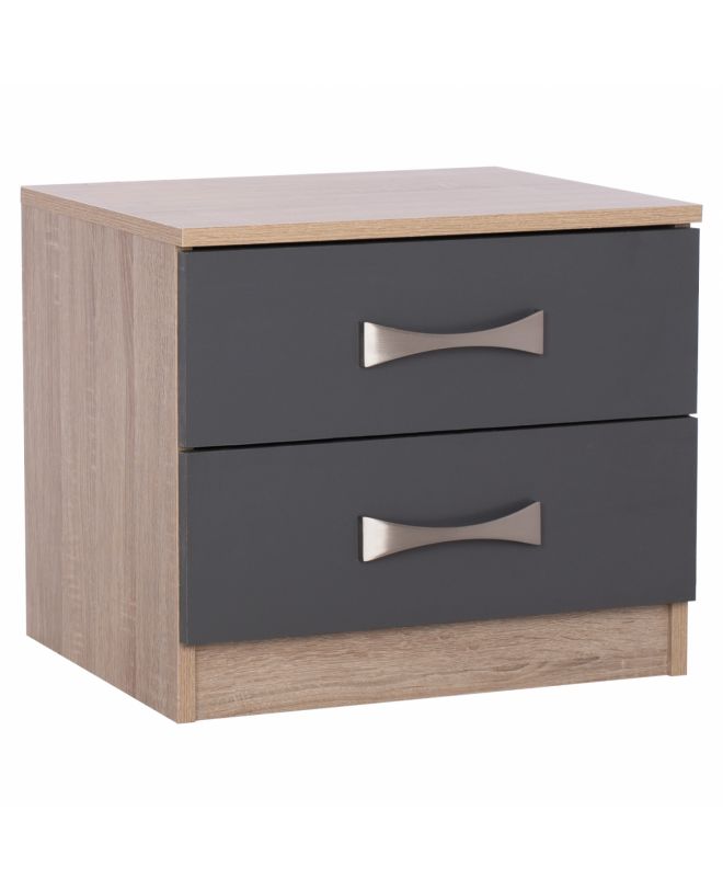 ΚΟΜΟΔΙΝΟ ASHLYN ΜΕ 2 ΣΥΡΤΑΡΙΑ ΚΑΙ ΧΕΡΟΥΛΙ SONAMA-ΓΚΡΙ 48x40,5x42 εκ. HM2235.04