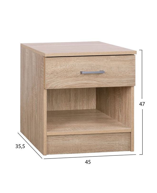 ΚΟΜΟΔΙΝΟ ΜΕ 1 ΣΥΡΤΑΡΙ SONAMA 45x35,5x47Υ εκ. HM2345.01