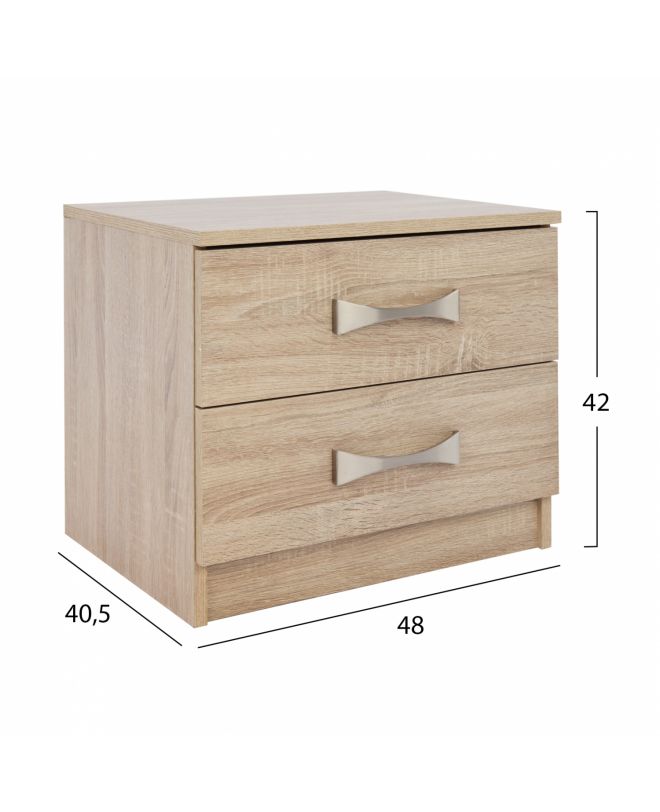 ΚΟΜΟΔΙΝΟ ΜΕ 2 ΣΥΡΤΑΡΙΑ ΚΑΙ ΧΕΡΟΥΛΙ HM2235.02 SONAMA 48x40x42εκ.
