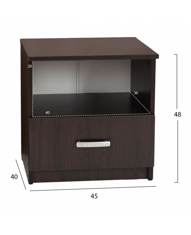ΚΟΜΟΔΙΝΟ ΜΕ ΣΥΡΤΑΡΙ ADLER WENGE HM2431.02 45X40X48Yεκ.