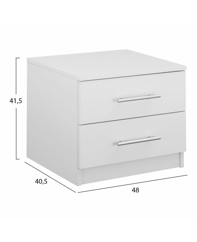 ΚΟΜΟΔΙΝΟ ΜΕΛΑΜΙΝΗΣ HM2220.05 ΛΕΥΚΟ 48x40,5x41,5 εκ.