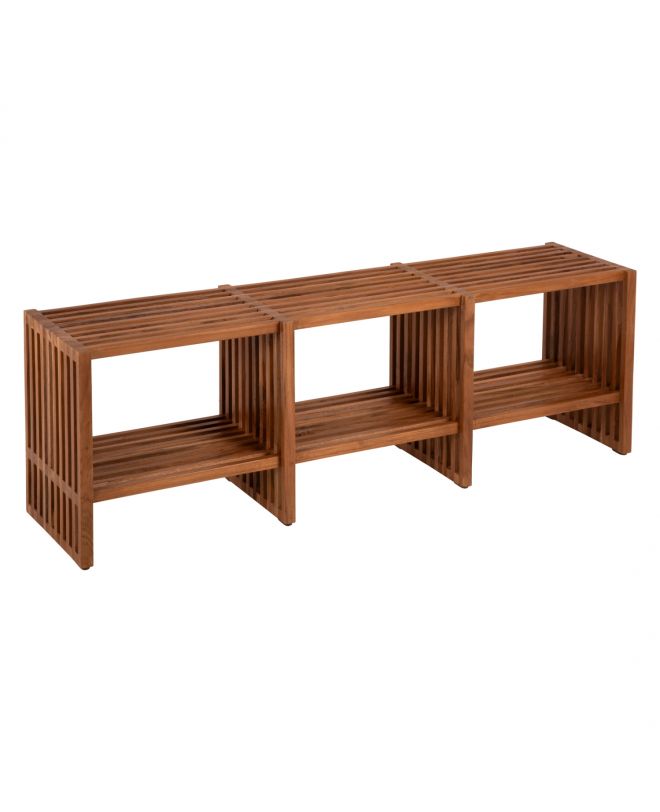 ΚΟΝΣΟΛΑ NYA HM9831 ΜΑΣΙΦ ΞΥΛΟ TEAK ΣΕ ΦΥΣΙΚΟ ΧΡΩΜΑ 130x29,5x46Υ εκ.