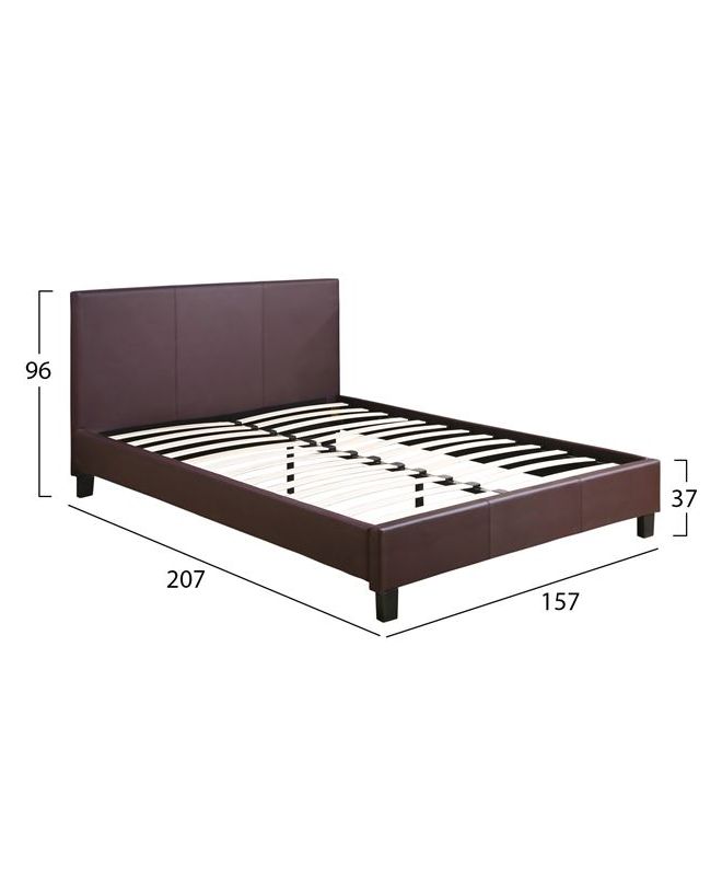 ΚΡΕΒΑΤΙ BECCA 150x200 εκ.
 ΜΕ PU ΚΑΦΕ HM553.02
