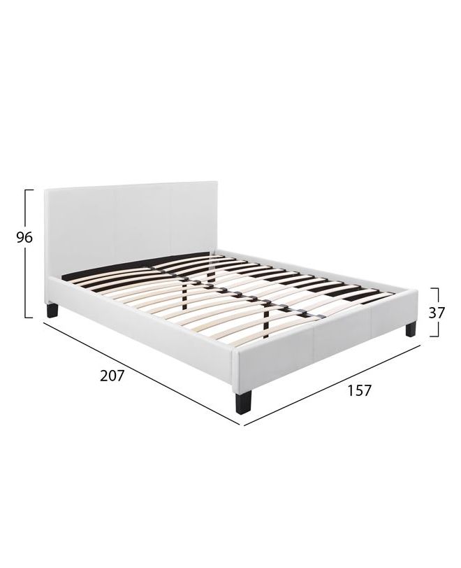 ΚΡΕΒΑΤΙ BECCA 150x200 εκ. ΜΕ PU ΛΕΥΚΟ HM553.01