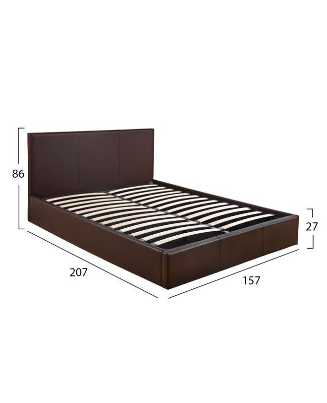 ΚΡΕΒΑΤΙ BOBBI PU ΚΑΦΕ ΜΕ ΑΠΟΘΗΚΕΥΤΙΚΟ ΧΩΡΟ HM554.02 150x200 εκ.