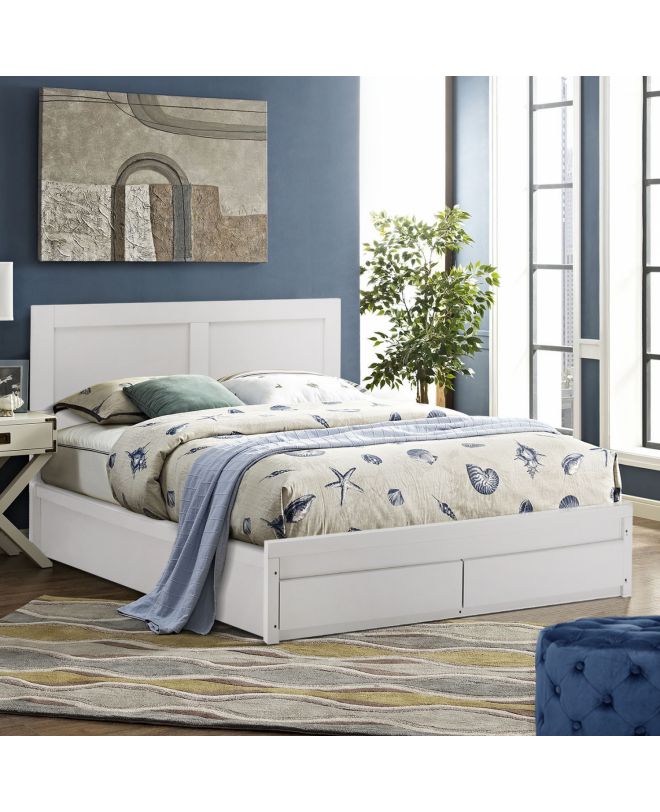ΚΡΕΒΑΤΙ CAPRI HM399.05 ΜΕ 2 ΣΥΡΤΑΡΙΑ ΛΕΥΚΟ ΓΙΑ ΣΤΡΩΜΑ 160x200 εκ.