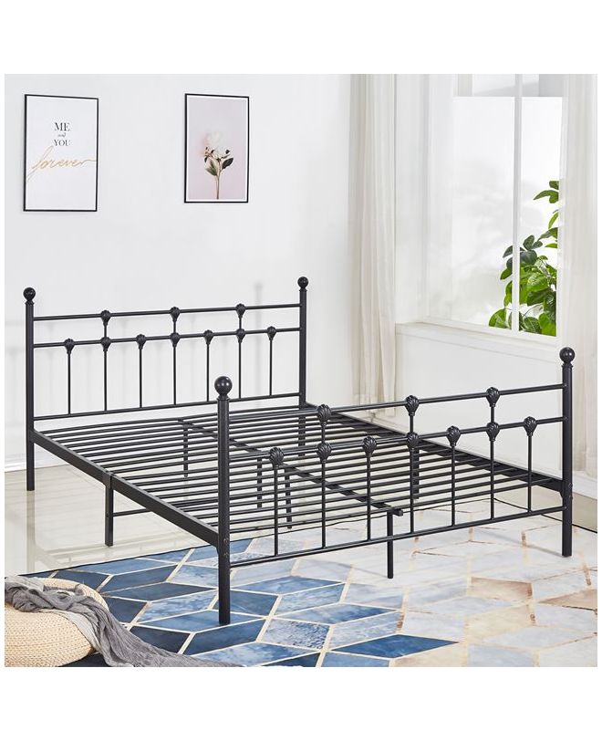 ΚΡΕΒΑΤΙ ΜΕΤΑΛΛΙΚΟ 150x200 εκ. ΜΑΥΡΟ ΧΡΩΜΑ HM575.01