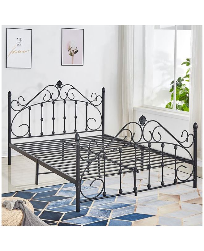 ΚΡΕΒΑΤΙ ΜΕΤΑΛΛΙΚΟ 150x200 εκ. ΜΑΥΡΟ ΧΡΩΜΑ HM576.01