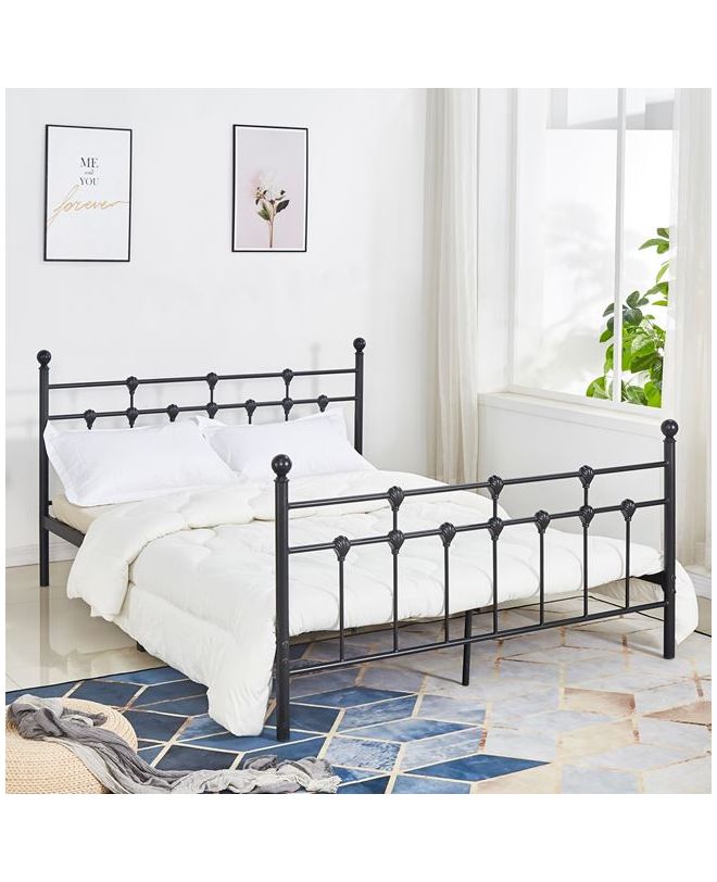 ΚΡΕΒΑΤΙ ΜΕΤΑΛΛΙΚΟ 150x200 εκ. ΜΑΥΡΟ ΧΡΩΜΑ HM575.01