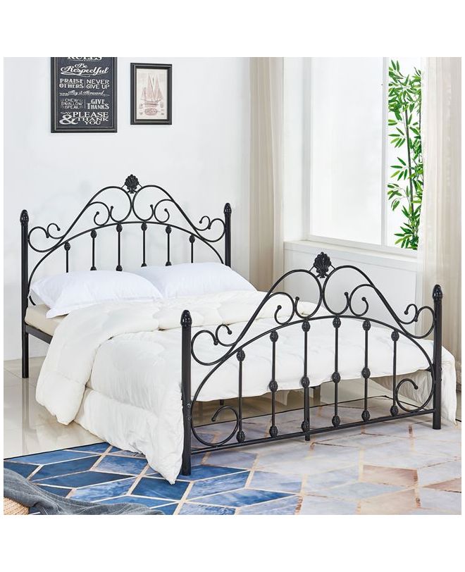 ΚΡΕΒΑΤΙ ΜΕΤΑΛΛΙΚΟ 150x200 εκ. ΜΑΥΡΟ ΧΡΩΜΑ HM576.01