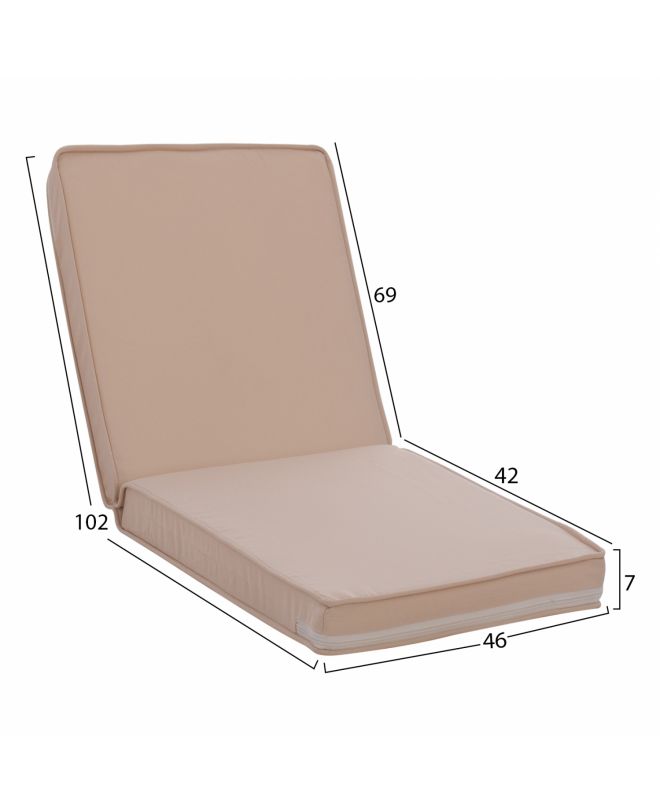 ΜΑΞΙΛΑΡΙ ΚΑΡΕΚΛΑΣ ΜΕ ΠΛΑΤΗ POLYESTER CHIOS ΜΠΕΖ HM11238.01P 102X46X7κ.