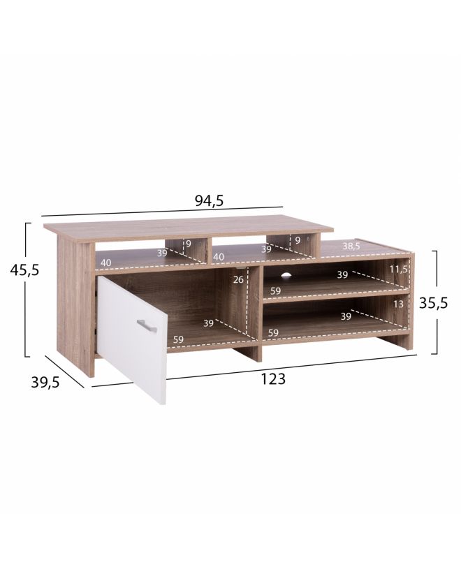 ΕΠΙΠΛΟ TV SCOTT HM8766.01 128X39X46Y εκ. SONAMA ΛΕΥΚΟ