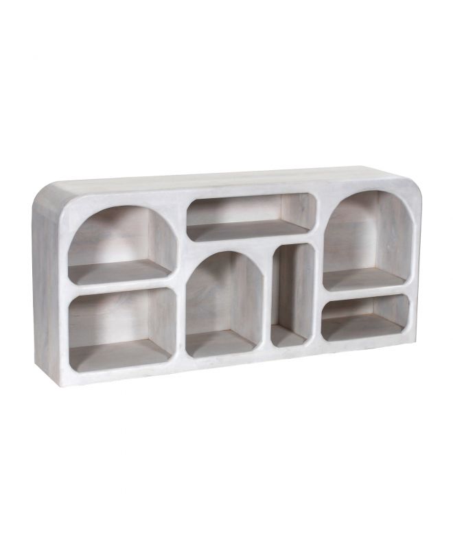 ΜΠΟΥΦΕΣ HANDYR HM9705 ΜΑΣΙΦ ΞΥΛΟ MANGO ΣΕ ΛΕΥΚΟ ΧΡΩΜΑ 165x35x75Yεκ.