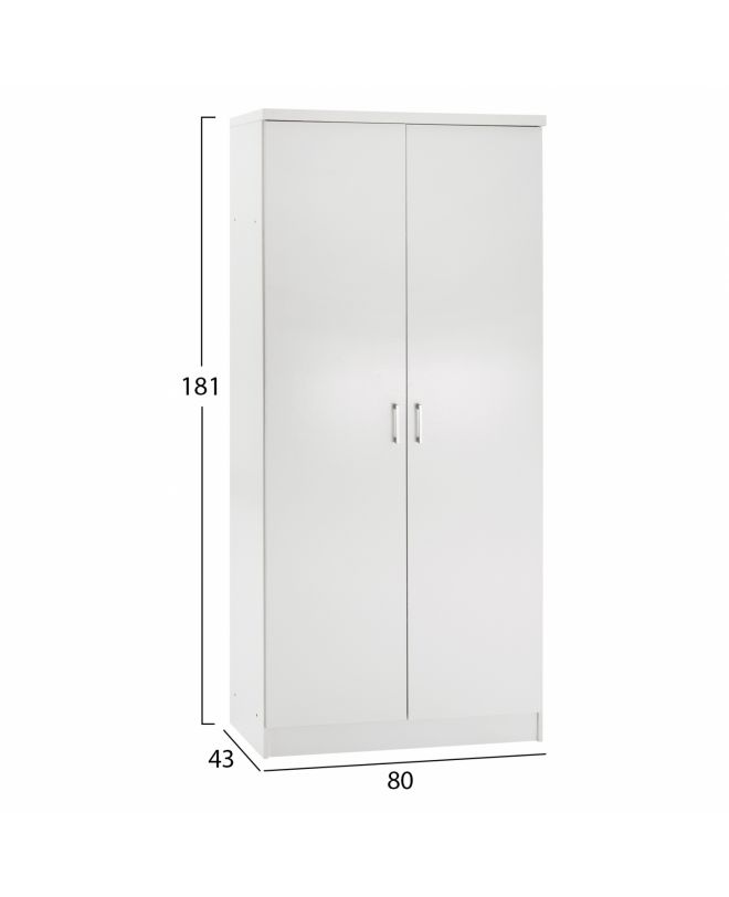 ΝΤΟΥΛΑΠΑ 2ΦΥΛΛΗ ΛΕΥΚΗ HM368.05 80x43x181 εκ.