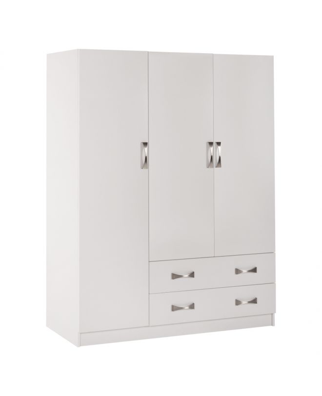 ΝΤΟΥΛΑΠΑ 3ΦΥΛΛΗ CARLY HM384.05 ΜΕ ΔΥΟ ΣΥΡΤΑΡΙΑ ΛΕΥΚΗ 150X55Χ180Υεκ.