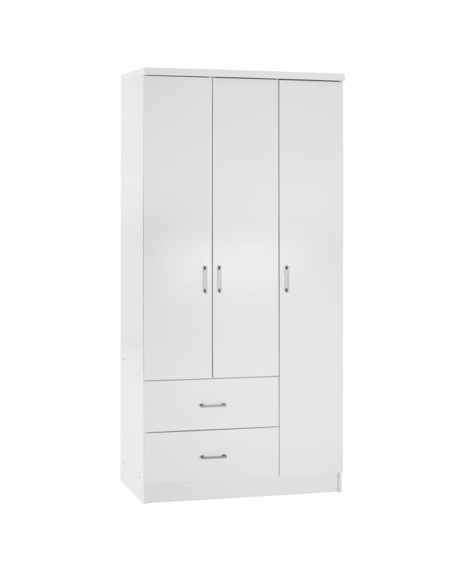ΝΤΟΥΛΑΠΑ 3ΦΥΛΛΗ ME 2 ΣΥΡΤΑΡΙΑ HM340.05 ΛΕΥΚΗ 89x42,5x181 εκ.