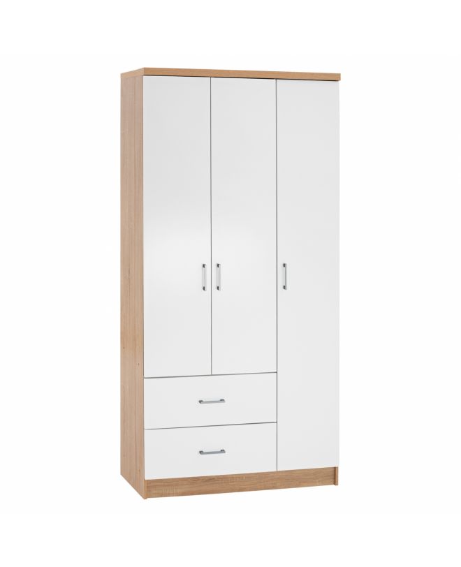 ΝΤΟΥΛΑΠΑ 3ΦΥΛΛΗ ME 2 ΣΥΡΤΑΡΙΑ HM340.06 SONAMA - ΛΕΥΚO 89x42,5x181 εκ.
