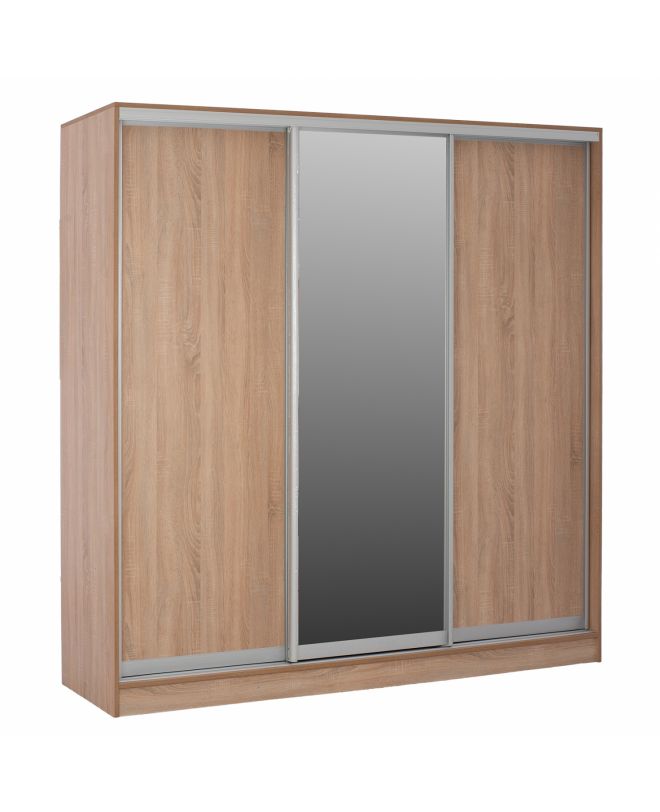 ΝΤΟΥΛΑΠΑ 3ΦΥΛΛΗ ΣΥΡΟΜΕΝΗ ΜΕ ΚΑΘΡΕΠΤΗ SONAMA OAK HM2435  200X60X210Υεκ