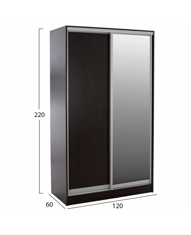 ΝΤΟΥΛΑΠΑ ΣΥΡΟΜΕΝΗ ADLER ΣΥΡΟΜΕΝΗ ΜΕΛΑΜΙΝΗΣ 120x60x220Υεκ. ΔΙΦΥΛΛΗ WENGE ΜΕ ΚΑΘΡΕΠΤΗ HM2460.02