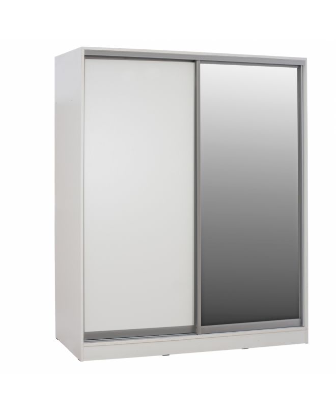 ΝΤΟΥΛΑΠΑ ADLER ΜΕΛΑΜΙΝΗΣ ΛΕΥΚΗ ΜΕ ΚΑΘΡΕΠΤΗ HM2437.03  180X60X210Υεκ.