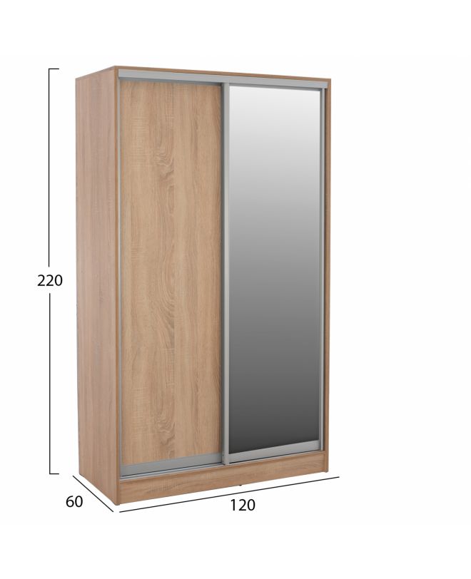 ΝΤΟΥΛΑΠΑ ΣΥΡΟΜΕΝΗ ADLER ΜΕΛΑΜΙΝΗΣ 120x60x220Yεκ. ΔΙΦΥΛΛΗ SONAMA ΜΕ ΚΑΘΡΕΠΤΗ HM2460.01