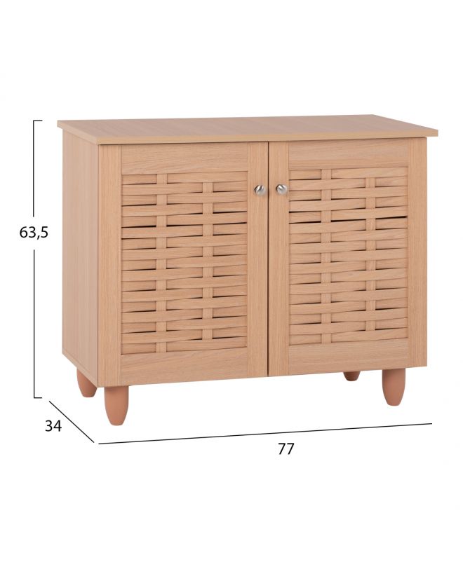 ΠΑΠΟΥΤΣΟΘΗΚΗ-ΝΤΟΥΛΑΠΙ CASSIOPE HM2208.09 ΜΕΛΑΜΙΝΗ ΣΕ ΧΡΩΜΑ ΦΥΣΙΚΟ 77Χ34Χ63.5Yεκ.