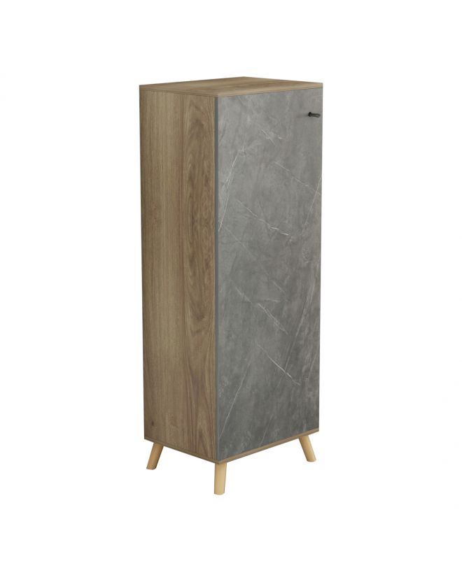 ΠΑΠΟΥΤΣΟΘΗΚΗ-ΝΤΟΥΛΑΠΙ ALVARO HM8954.14 ΜΕΛΑΜΙΝΗ SONAMA-STONE TEXTURE 50Χ38Χ135Yεκ.