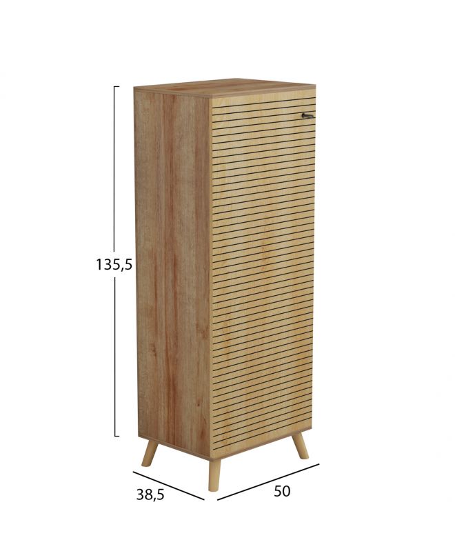 ΠΑΠΟΥΤΣΟΘΗΚΗ-ΝΤΟΥΛΑΠΙ ALVARO HM8954.16 ΜΕΛΑΜΙΝΗ ΦΥΣΙΚΟ ΞΥΛΟΥ 50Χ38Χ135Yεκ.