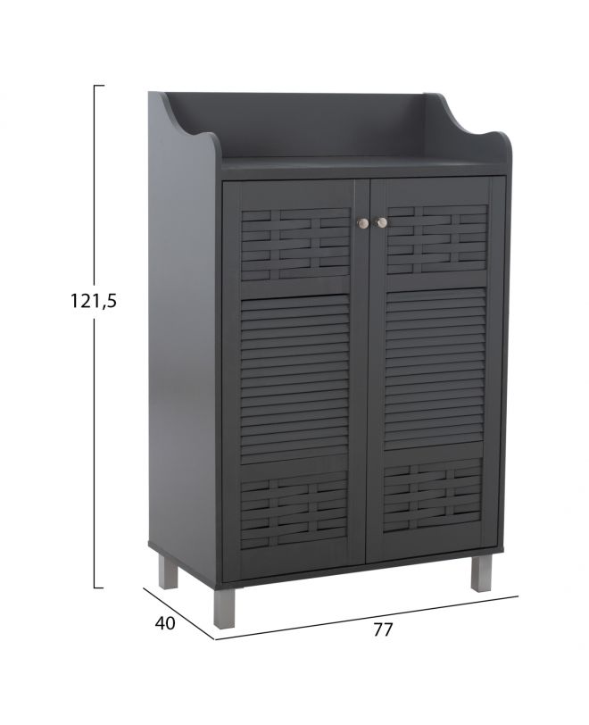 ΠΑΠΟΥΤΣΟΘΗΚΗ-ΝΤΟΥΛΑΠΙ KAILENA ΞΥΛΙΝΗ HM2230.10 ΓΚΡΙ 77x40x121,5 εκ.