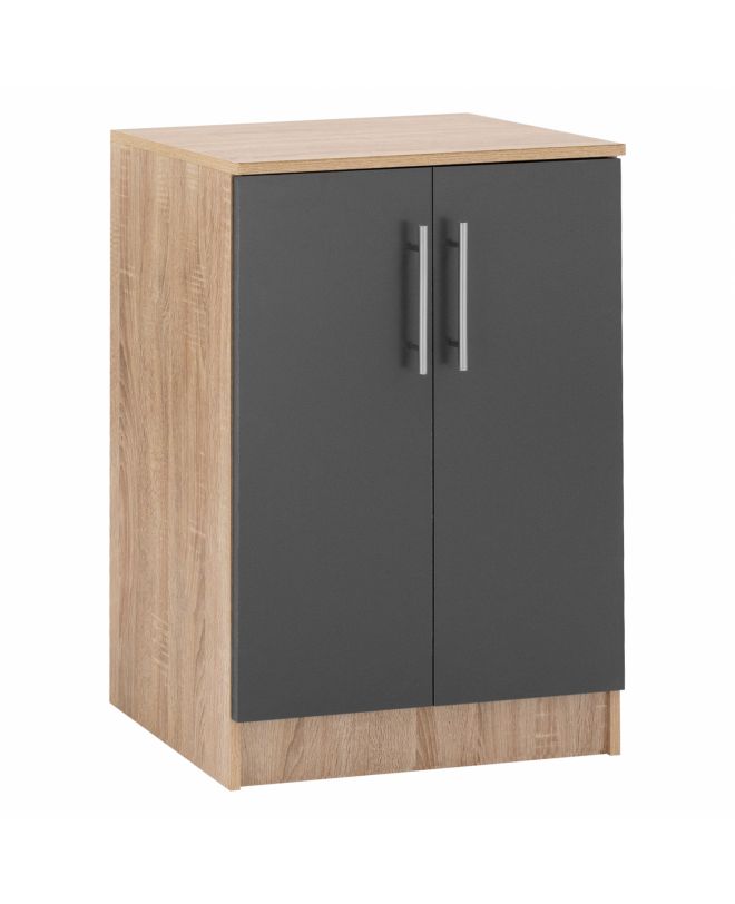 ΠΑΠΟΥΤΣΟΘΗΚΗ ΝΤΟΥΛΑΠΙ ΞΥΛΙΝΗ HM2206.04 SONAMA-ΓΚΡΙ 60X40,5X80 εκ.