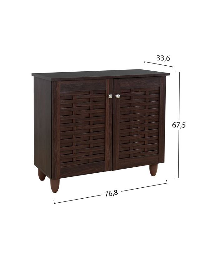 ΠΑΠΟΥΤΣΟΘΗΚΗ-ΝΤΟΥΛΑΠΙ ΞΥΛΙΝΗ HM2208.01 WENGE 77Χ34Χ67.5εκ.
