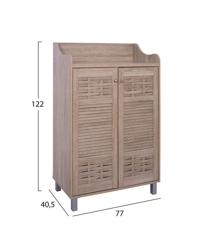 ΠΑΠΟΥΤΣΟΘΗΚΗ-ΝΤΟΥΛΑΠΙ ΞΥΛΙΝΗ HM2230.02 SONAMA 77X40,5X122εκ.