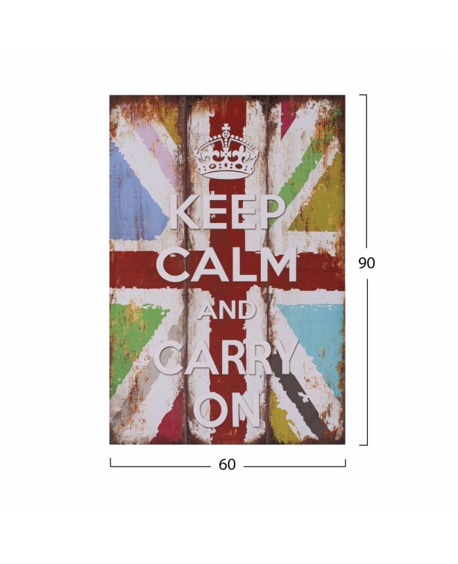 ΠΙΝΑΚΑΣ ΚΑΜΒΑΣ KEEP CALM HM7154.03 60X90X2.5 εκ.