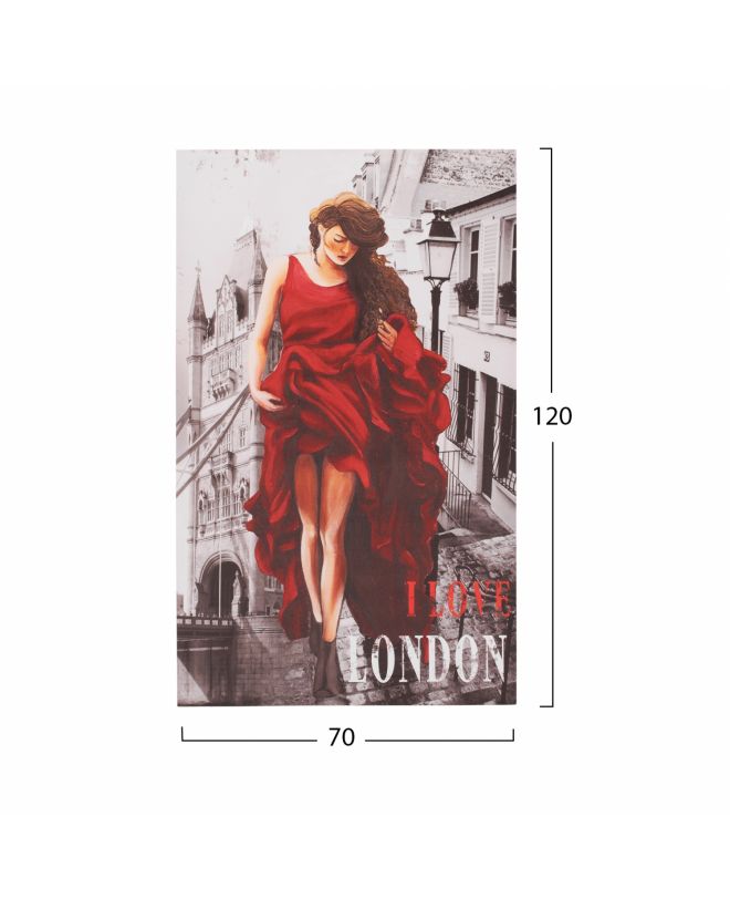 ΠΙΝΑΚΑΣ ΚΑΜΒΑΣ LONDON WOMAN HM7155.05 120X70X2.5 εκ.